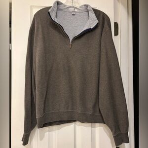 Peter Millar brown quarter zip sweater